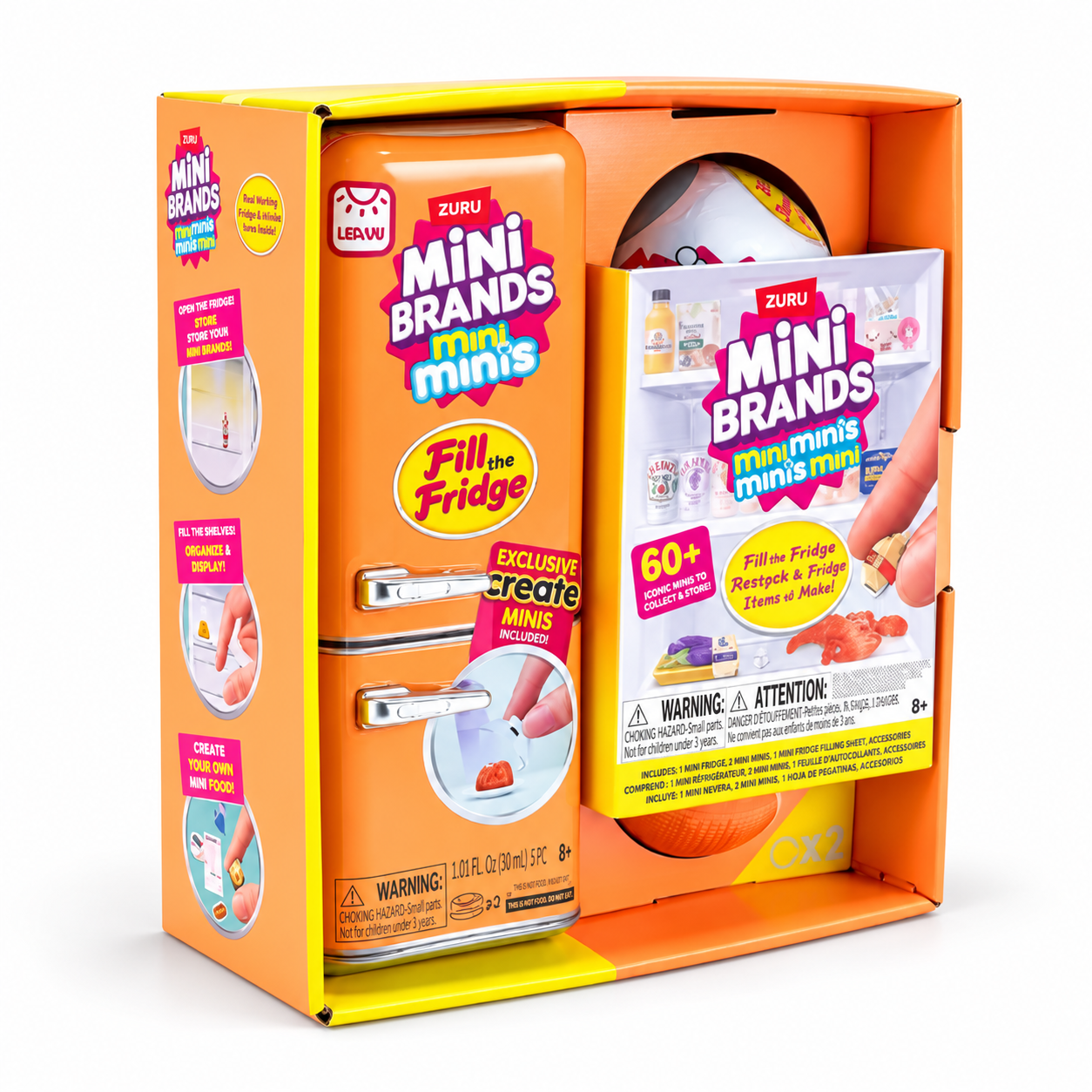 Ігровий набір з міні холодильником Mini Brands Fill the Fridge / Мініхолодильник + 2 кулі-сюрприз