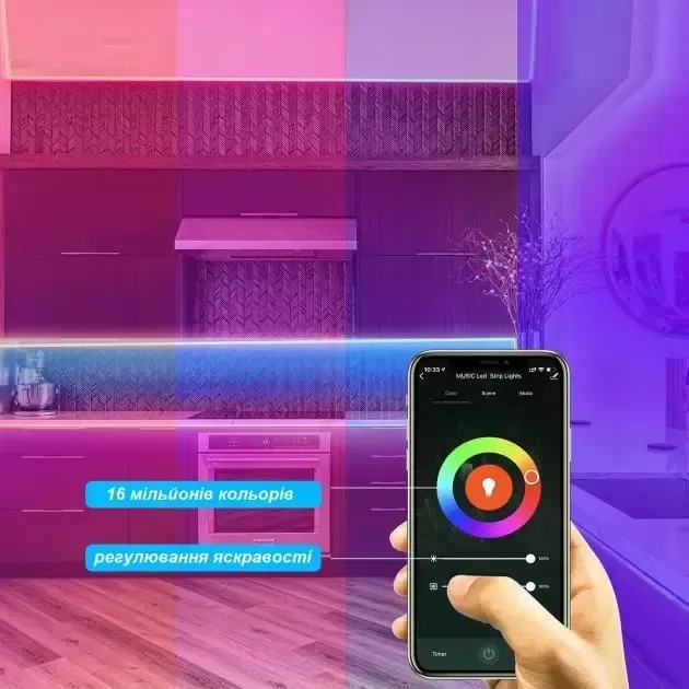Світлодіодна Стрічка 5M 5050SMD WiFi Smart З Пультом Управління — фото 3