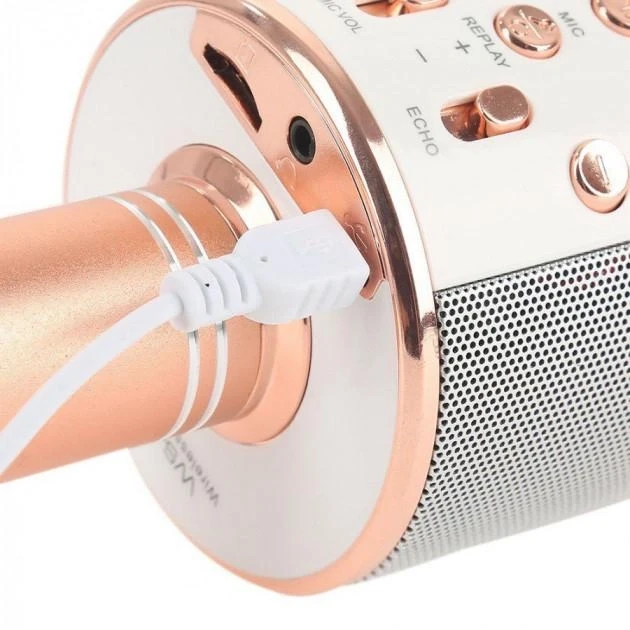 Бездротовий караоке мікрофон WSTER WS-858 з Bluetooth та вбудованою колонкою — фото 4