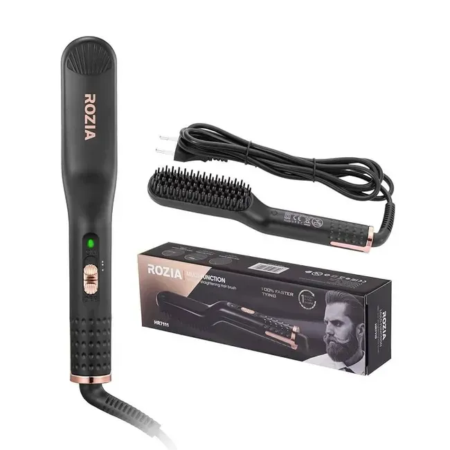 Гребінець-випрямляч Rozia HR-7111 2 в 1 для волосся та бороди — фото 3