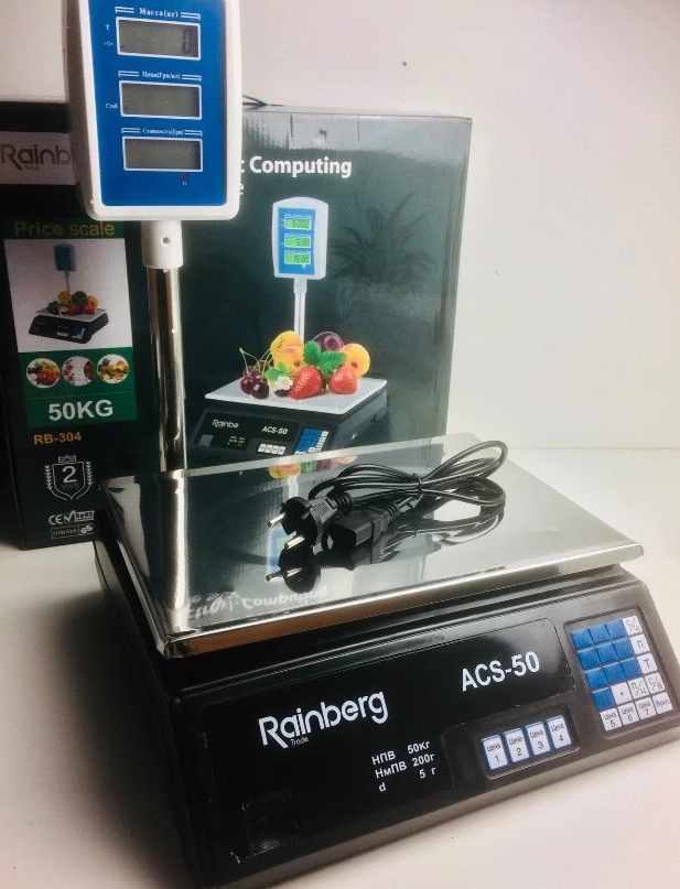 Торговельні електронні ваги Rainberg RB-304 до 50 кг — фото 5