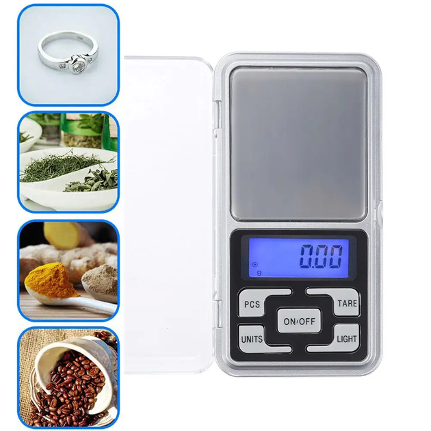 Ювелірні електронні ваги LUX Pocket Scale MH-200 точність 0,01 г — фото 2